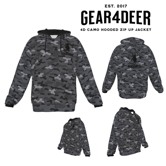 Gear4Deer 4D Camo Zip-Up Hooded Jacket